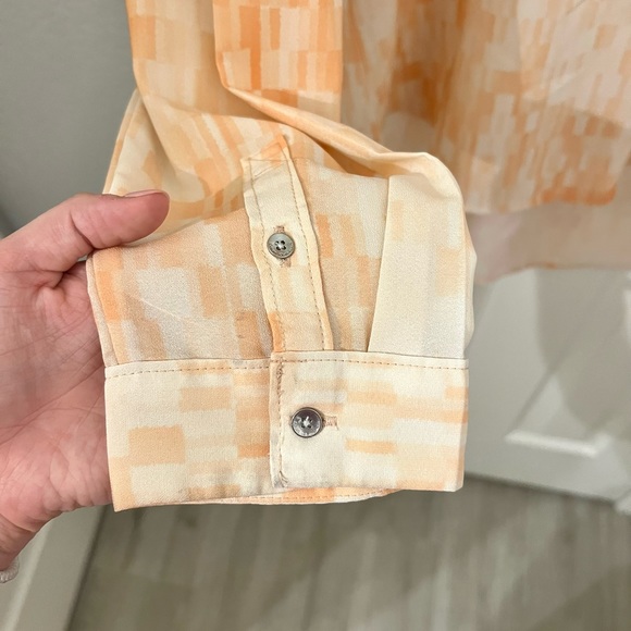 Calvin Klein Jeans Long Sleeve Coral Blouse - Picture 3 of 6